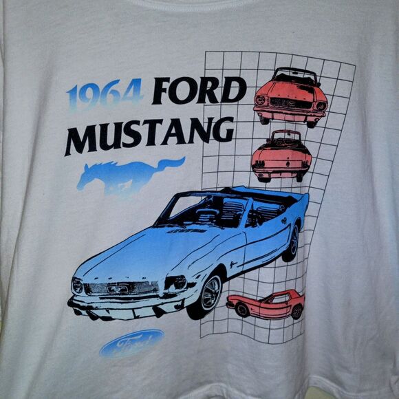 Forever 21 Ford Mustang Size 3X Graphic Print Crop Top-Mad Engine-Muscle Car - Picture 4 of 7